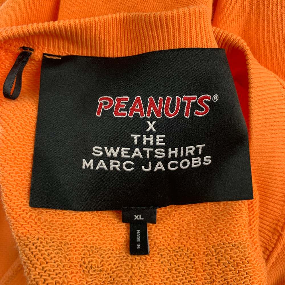 MARC JACOBS x PEANUTS Orange Black Graphic Cotton Crew-Neck Sweatshirt - Picture 5 of 5